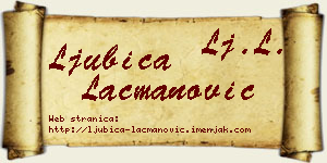 Ljubica Lacmanović vizit kartica